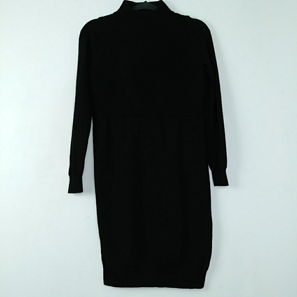 COS Sweater Dress Ribbed Cocoon Long Size XS Black